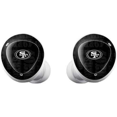 NFL San Franciso 49ers Black & White Galaxy Buds Plus Skin
